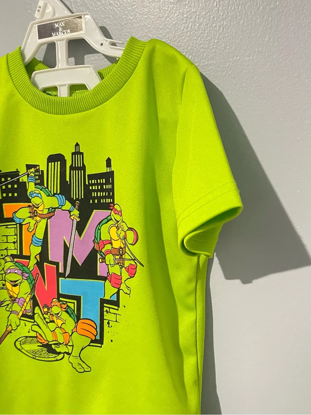 Nickelodeon Neon Lime Teenage Mutant Ninja Turtles Short Sleeve Tee | Size 24M
